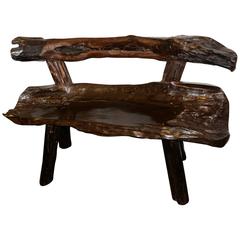 Bench in Massive Ebony from Makassar, South Sulawesi, Indonesia 10