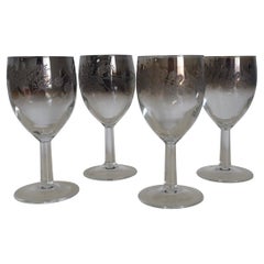 Dorothy Thorpe Decorative Silver Ombre Drink Champagne Wine Glasses