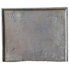 Antique 18th Century Fireback with Date 1744