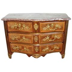 18th Century Commode in Rosewood with Red Marble Top