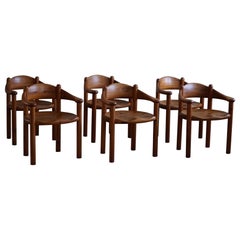 Rainer Daumiller, Set of 6 Armchairs in Solid Pine, Danish Modern Design, 1970s