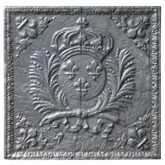 18th Century Fireback with Arms of France