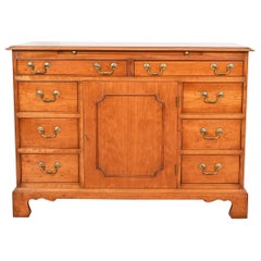 L. & J. G. Stickley Georgian Solid Cherry Wood Sideboard or Bar Cabinet, 1955