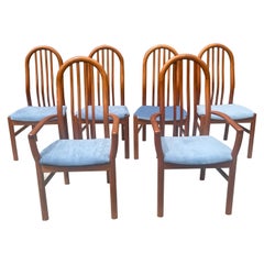Danish Mid-Century Modern Dining Chairs by Schou Andersen, Newly Upholstered