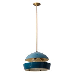 Lampe suspendue sphérique italienne du milieu du siècle, années 1950