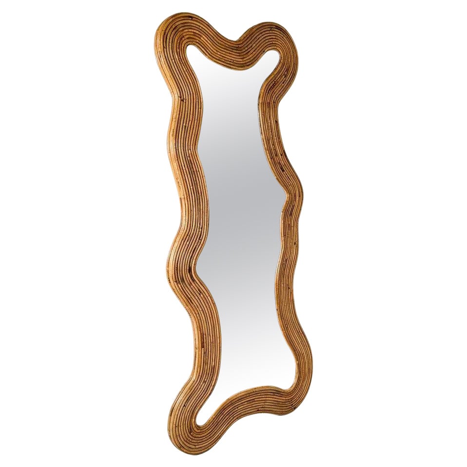 Contemporary Bamboo Mirror, Italy