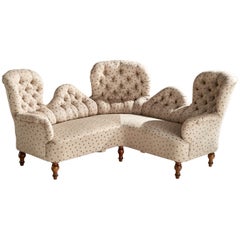 Used Swedish Designer, Sofa, Birch, Fabric, Sweden, 1900