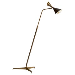Giuseppe Ostuni, Stehlampe, Messing, Italien, 1950er Jahre