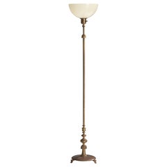 Nordiska Kompaniet, Lampada da terra, Ottone, Vetro, Svezia, anni '30