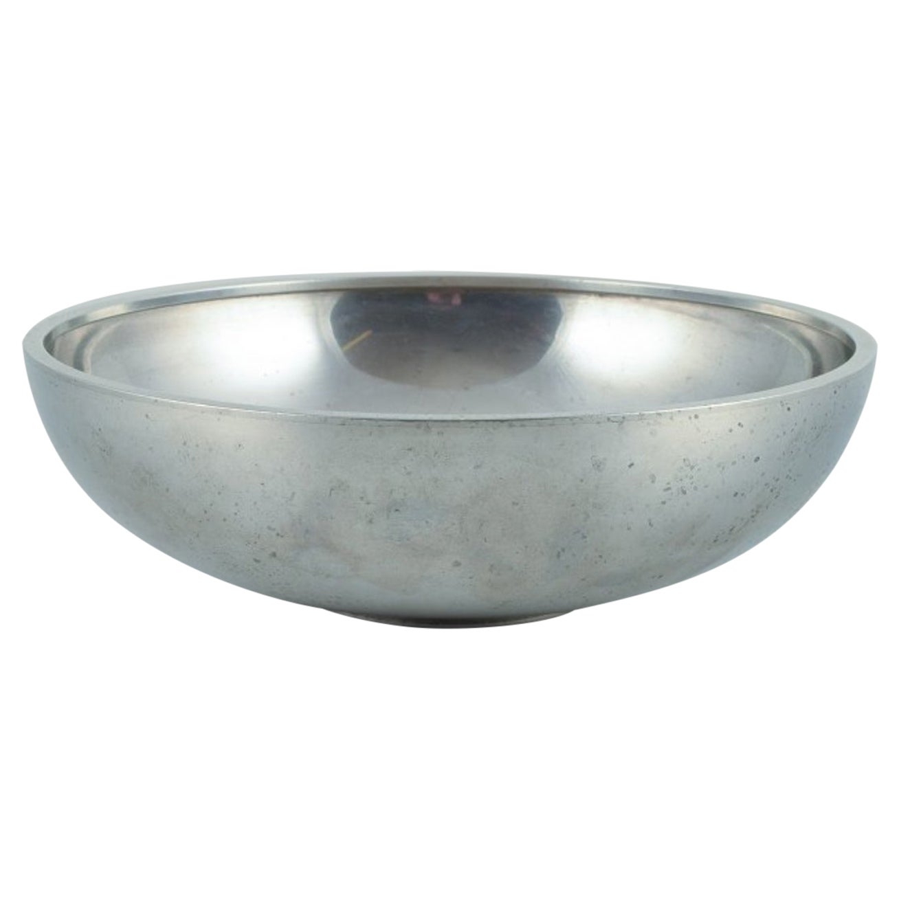 Henning Koppel for Georg Jensen, large and rare bowl in pewter. Modernist design