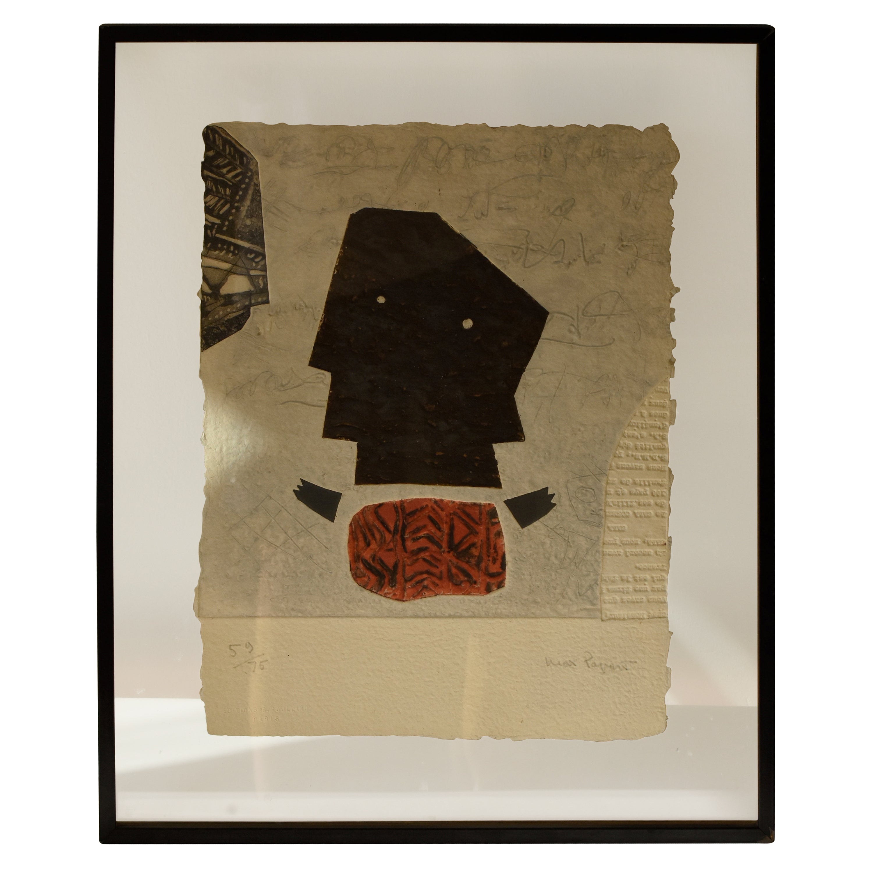 Litografía en relieve "Script Girl" de Max Papart