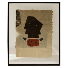 Relief-Lithographie „ script Girl“ von Max Papart