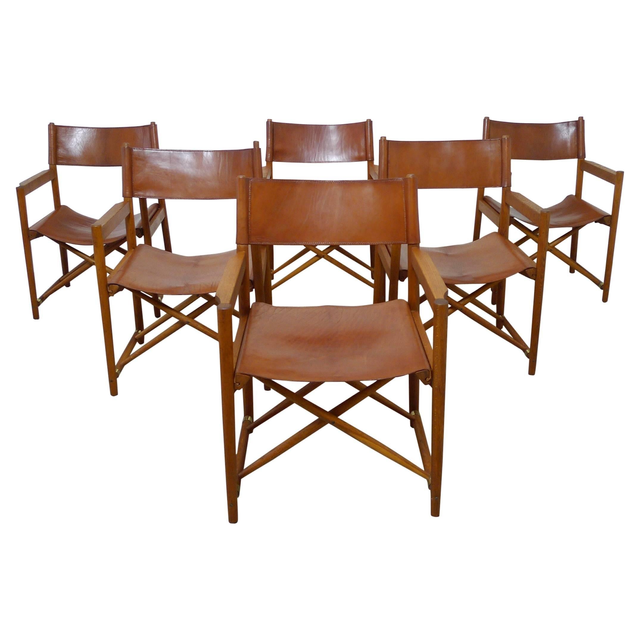 Safari Dining Chairs in the Style of Mogens Koch, Denmark, 1960s