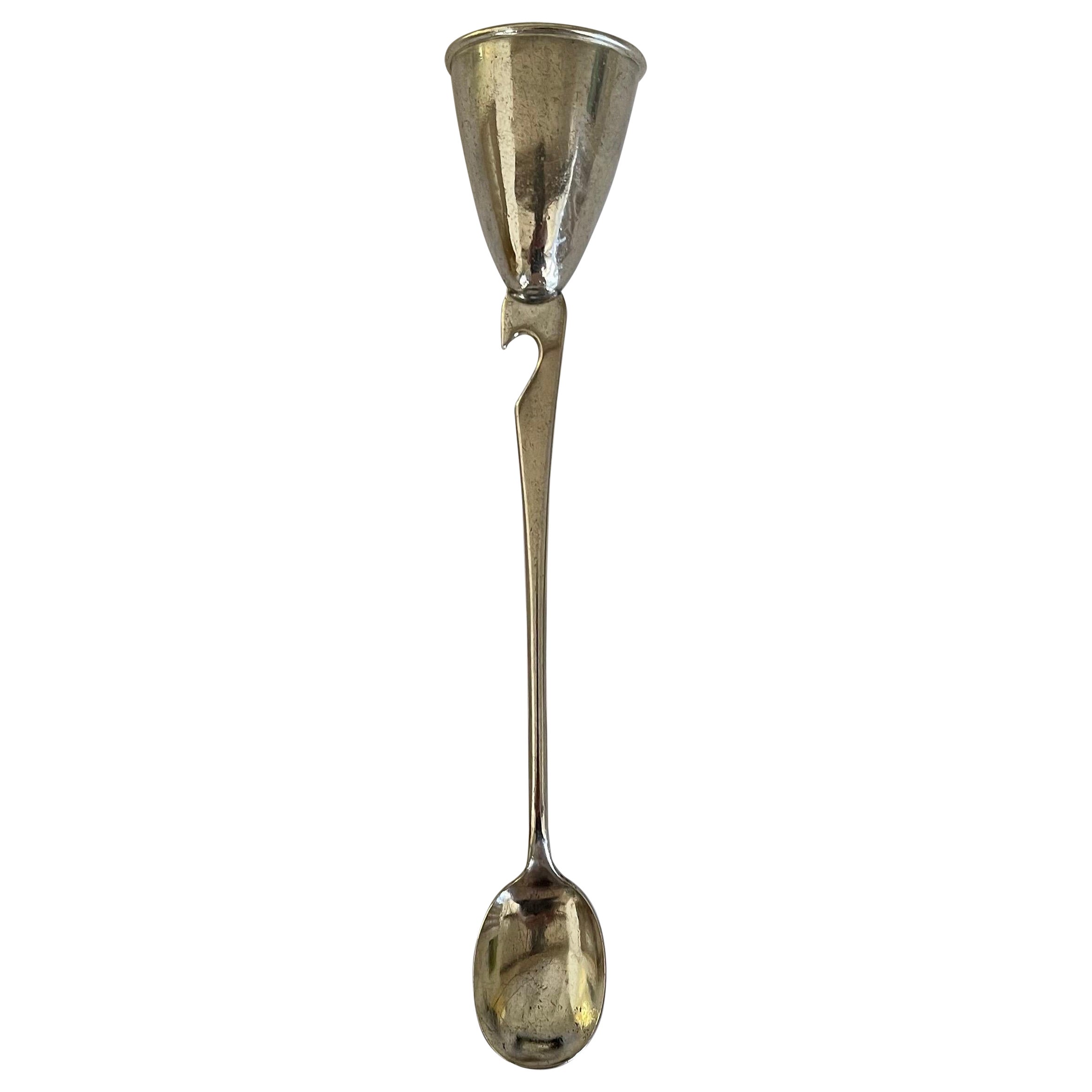 Midcentury Napier Silver Plated Barware Jigger Spoon