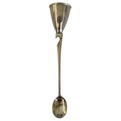 Midcentury Napier Silver Plated Barware Jigger Spoon