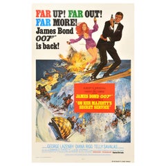 Póster original de época de la película James Bond 007 Al servicio secreto de Su Majestad
