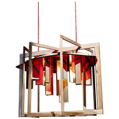 Red Coloured Blooming Skyline Chandelier by Hillsideout