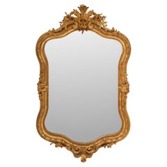 Antique Louis XV Style Giltwood Mirror, 19th C.