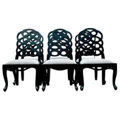 Vintage Regency Frances Elkins Loop Chairs - Set of 6