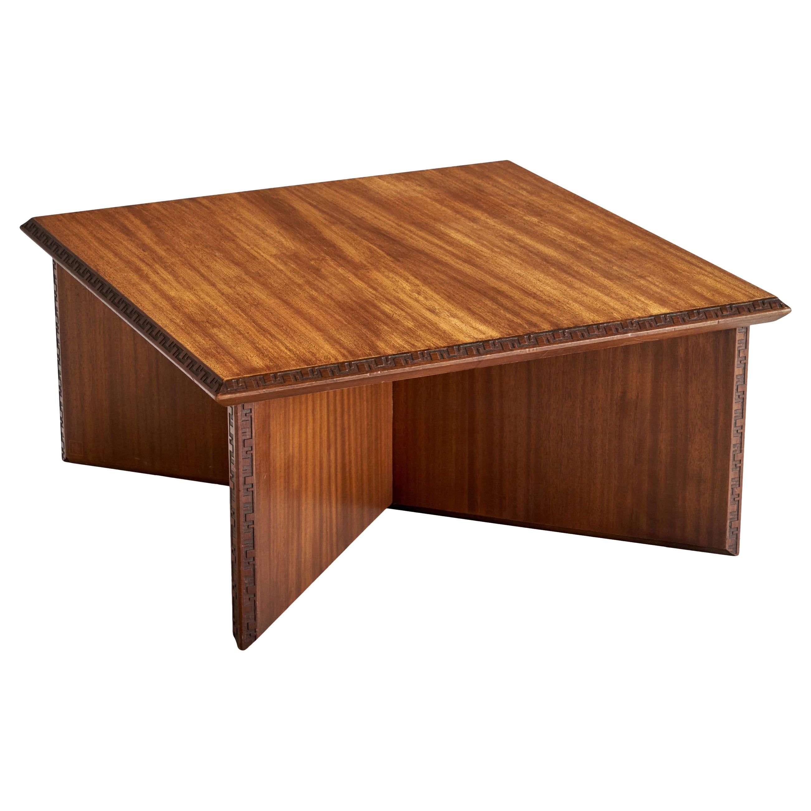 Frank Lloyd Wright, table basse, acajou, États-Unis, années 1950