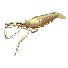 Vintage Articulated Japanese Crawfish / Lobster Sculpture