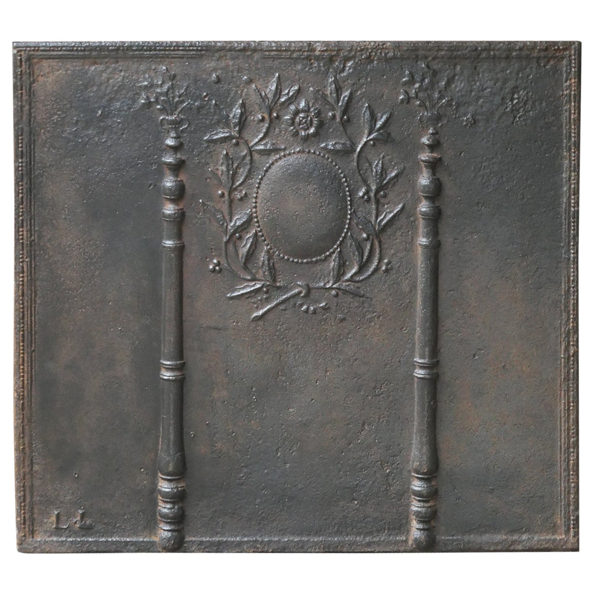 Bellissimo Antique French Neoclassical Fireback / Backsplash, 18° - 19° secolo