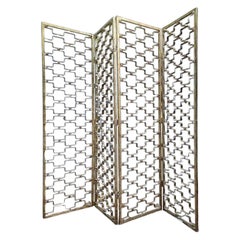 French Modern Poillerat Style Wrought Iron Room Divider Screen