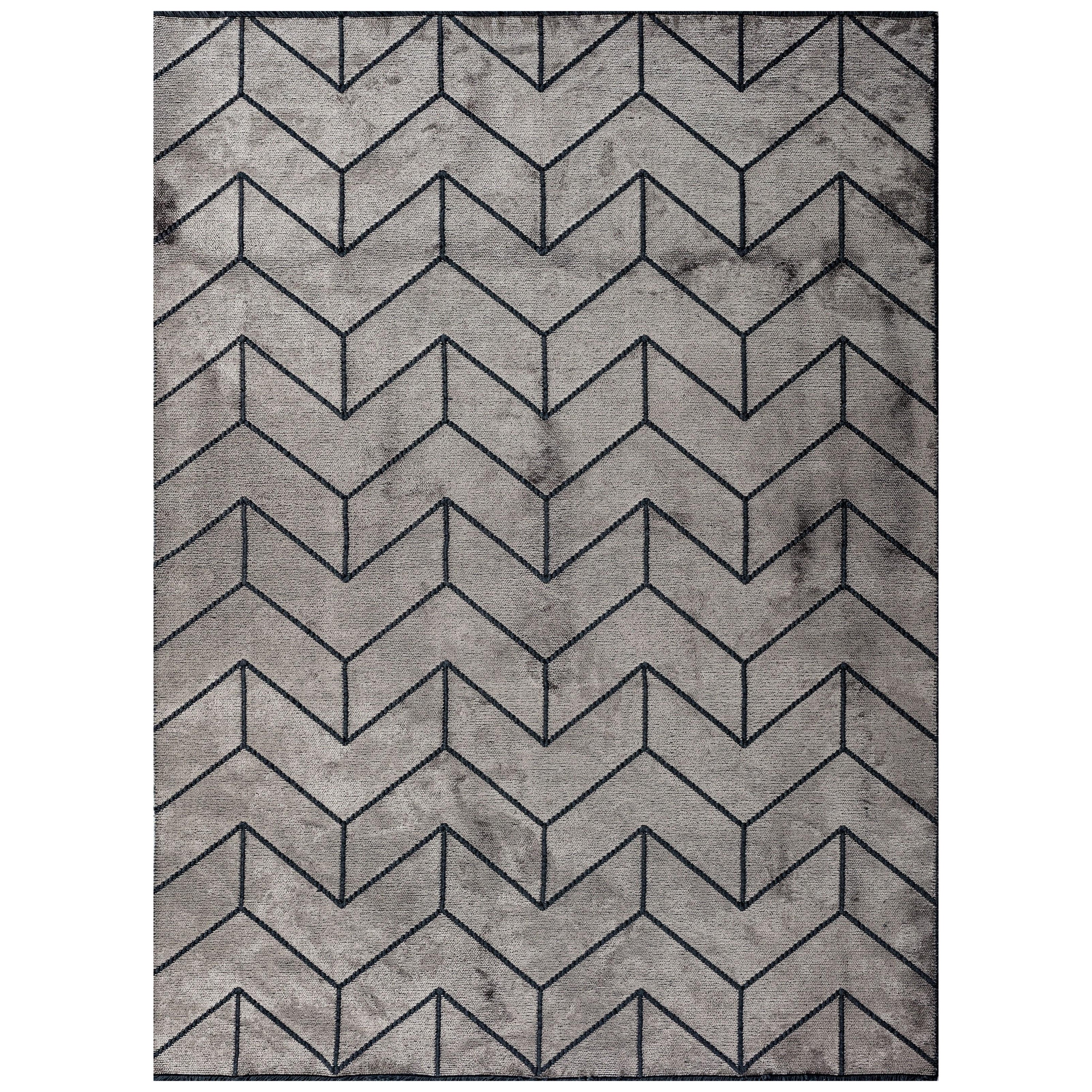 Modern Chevron Luxury Hand-Finished Area Rug