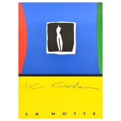 Original Vintage Advertising Poster Aki Kuroda La Notte The Night Japanese Art