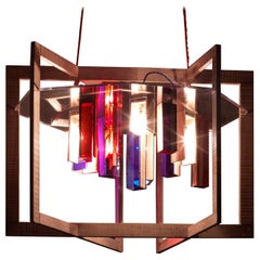 Orange Blue Coloured Blooming Skyline Chandelier by Hillsideout