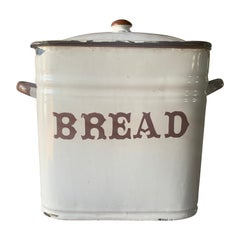 Retro English Enamel Bread Bin