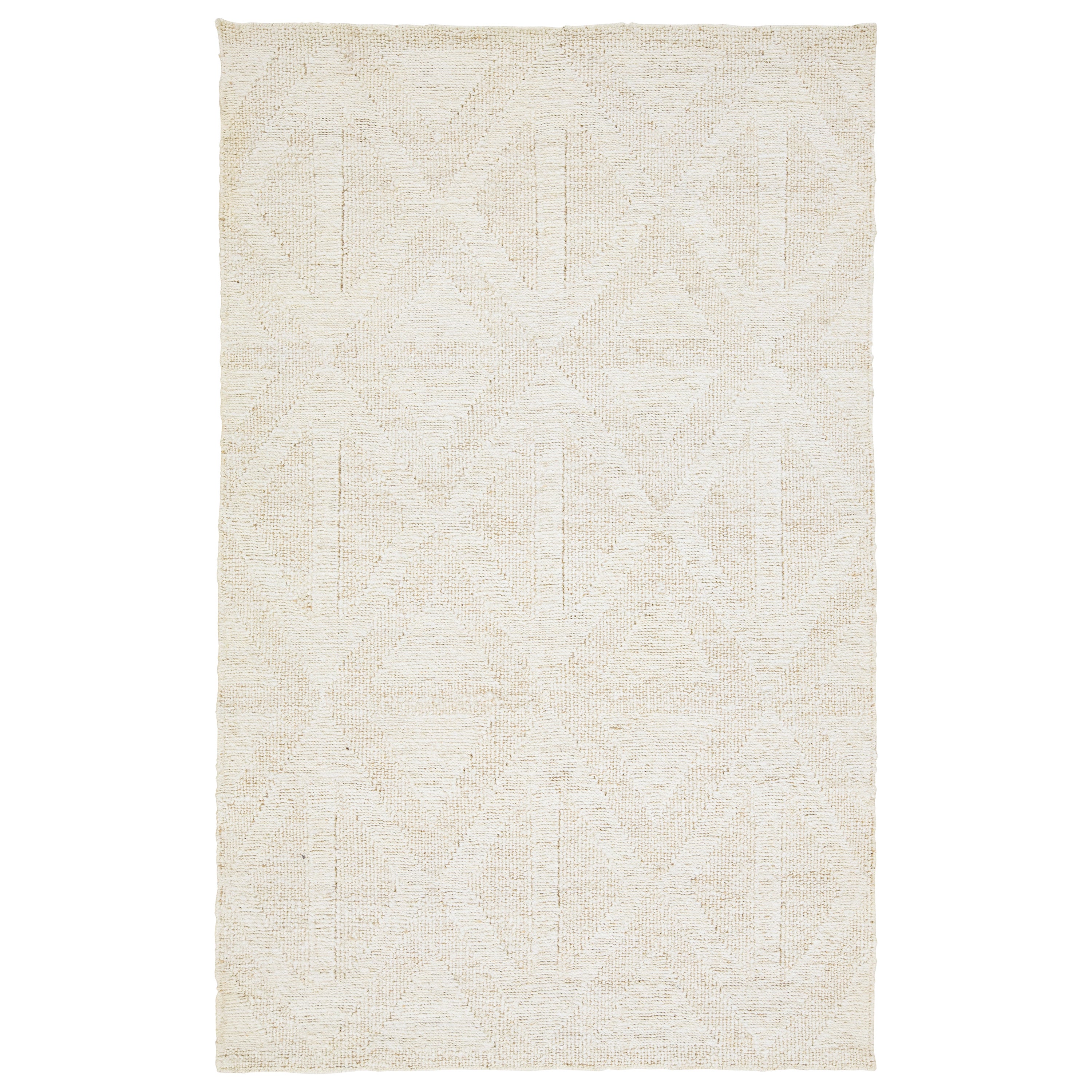 Modern Handmade Ivory Soumak Natural Jute Rug