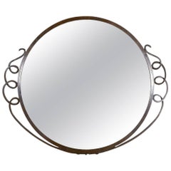Wall Hanging Patinated Bronze Mirror