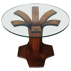 Tavolino in legno di bengala in noce di Kohler del 1960