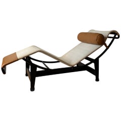Vintage Cassina LC4 Chaise Lounge by Le Corbusier, Jeanneret, Perriand