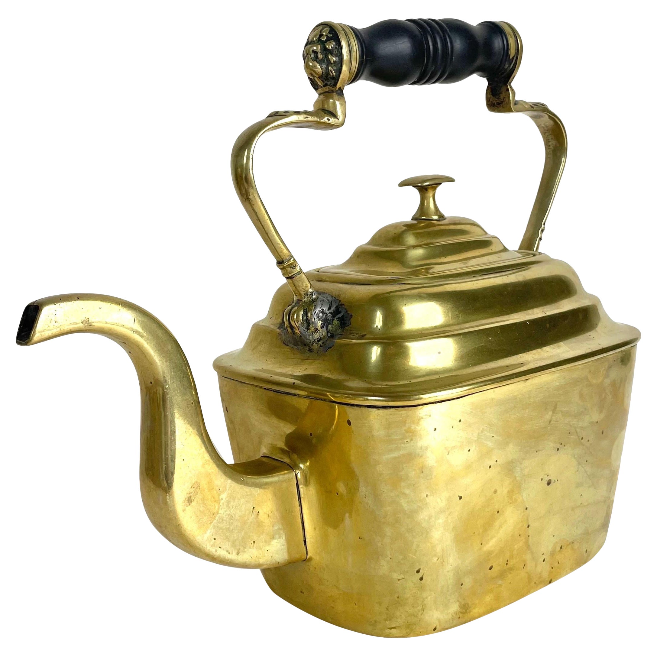Teekanne aus Messing, Regency England 1820er Jahre