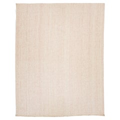 Blush Modern Natural Style Handmade Wool and Jute Rug