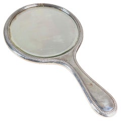 20th Century French Silver Hand Mirror