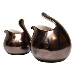 Set di due brocche vintage in ceramica di Eva Zeisel "Townes and Country" per Red Wing