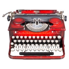 Rare Duotone Red Royal "P" Portable Typewriter c.1931