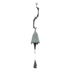 Campana a vento d'epoca Paolo Soleri Arconsanti in bronzo patinato