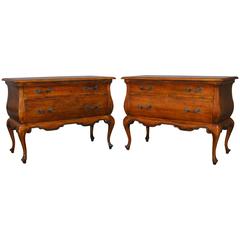 Pair of Dutch Bombe Chest Commodes