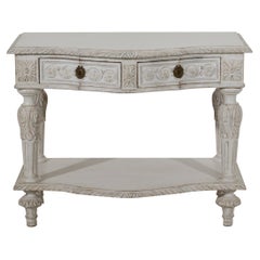 Rare richly carved console table, circa 100 years old.
