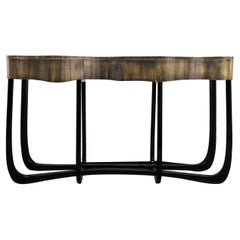 Sinuous Patina Console - Hand-Crafted Brass & Veneer - Boca do Lobo