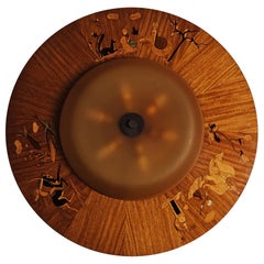 Monumental Art Deco flush mount ceiling lamp by Birger Ekman, Sweden, 1930s