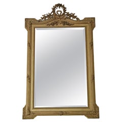 Antique Large C1900 Gilt Overmantle Wall Mirror High Quality Ornate Design