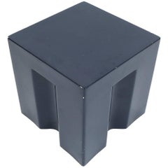 Early Prototype Coffee Side Table from Fiberglass Dark Blue, Italy, circa 1970