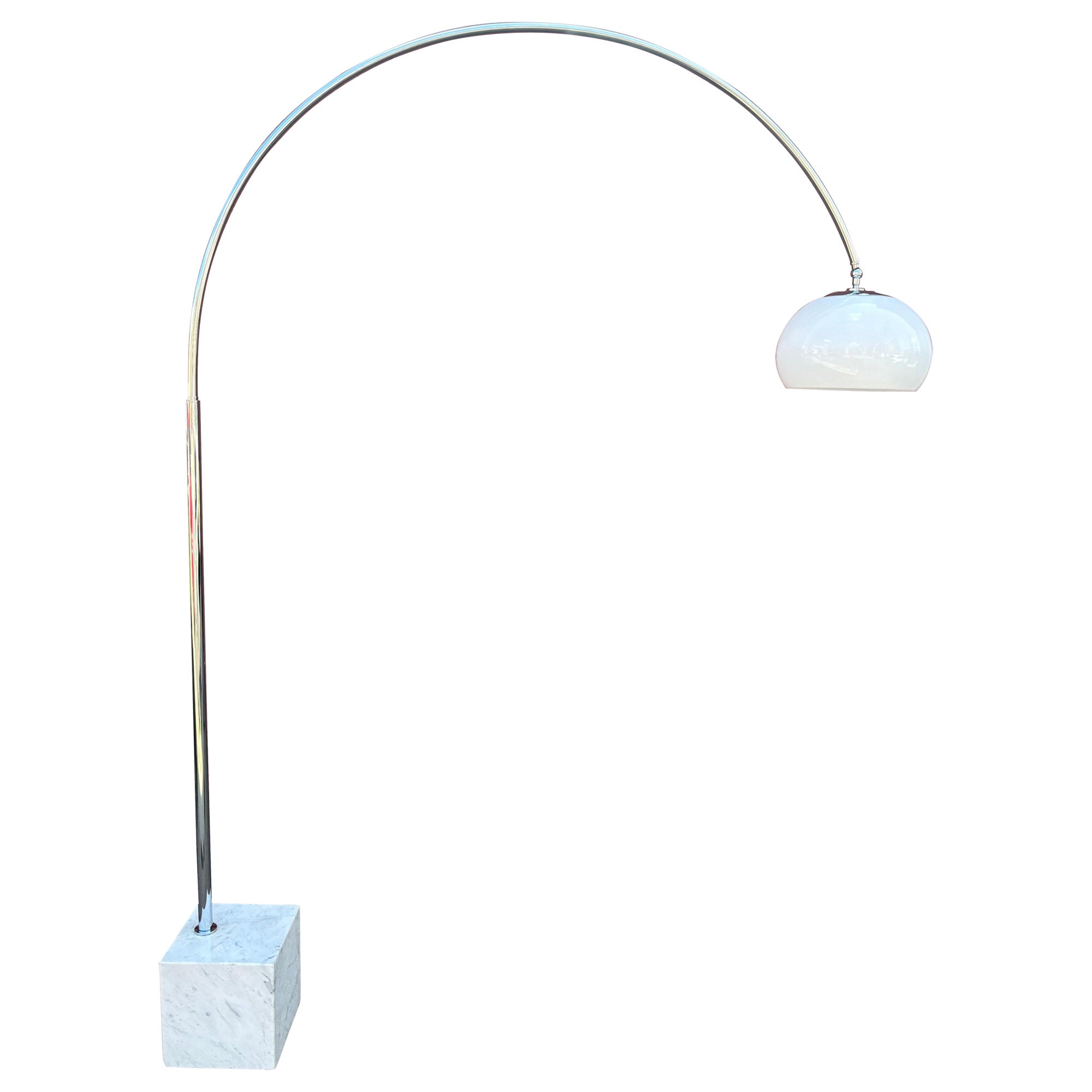 Italian Arco Style Adjustable Floor Lamp For Sale