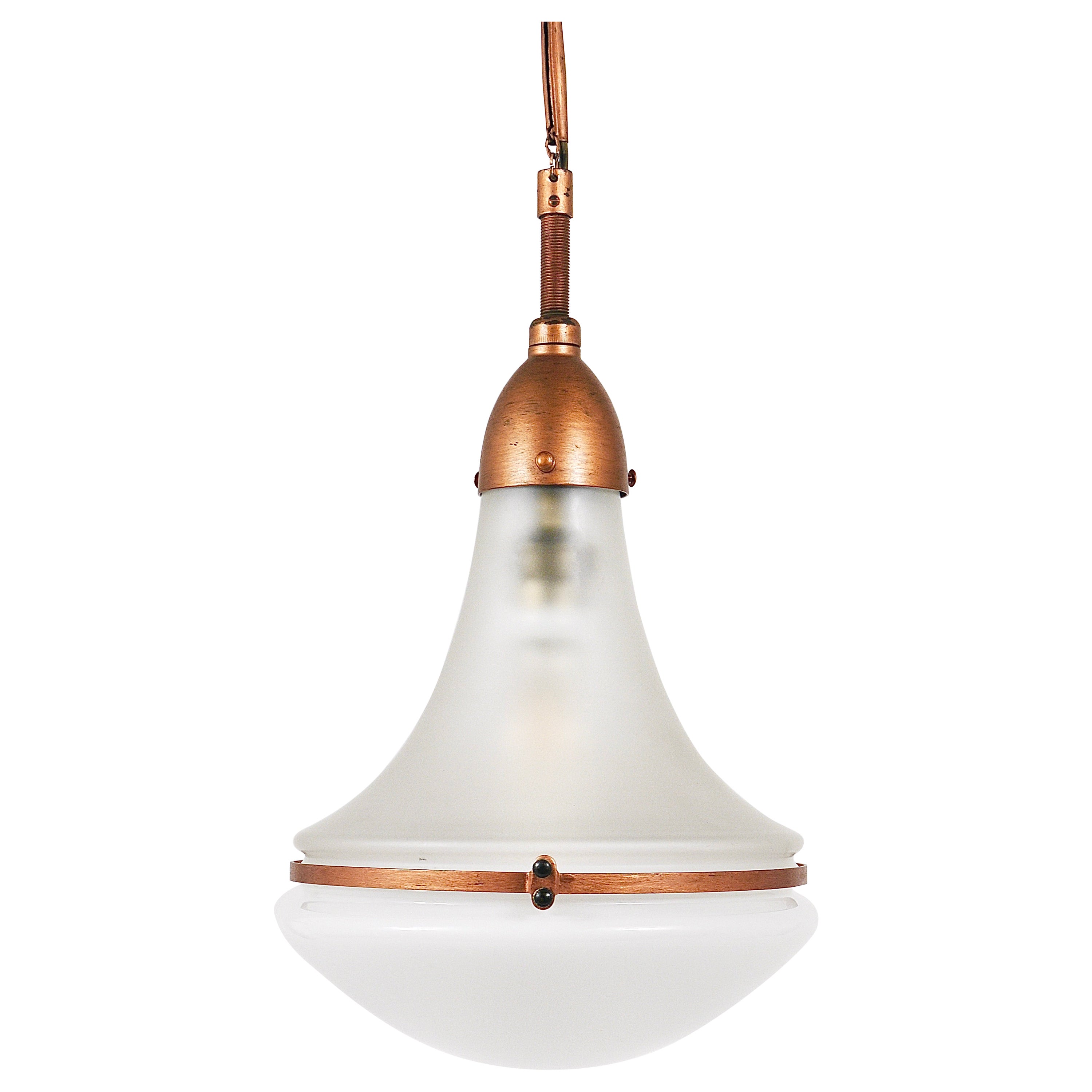 Lampada a sospensione industriale Peter Behrens Luzette, Siemens Schuckert, Germania, 1910