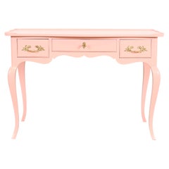 Meubles Baker Bureau provincial français Louis XV laqué rose